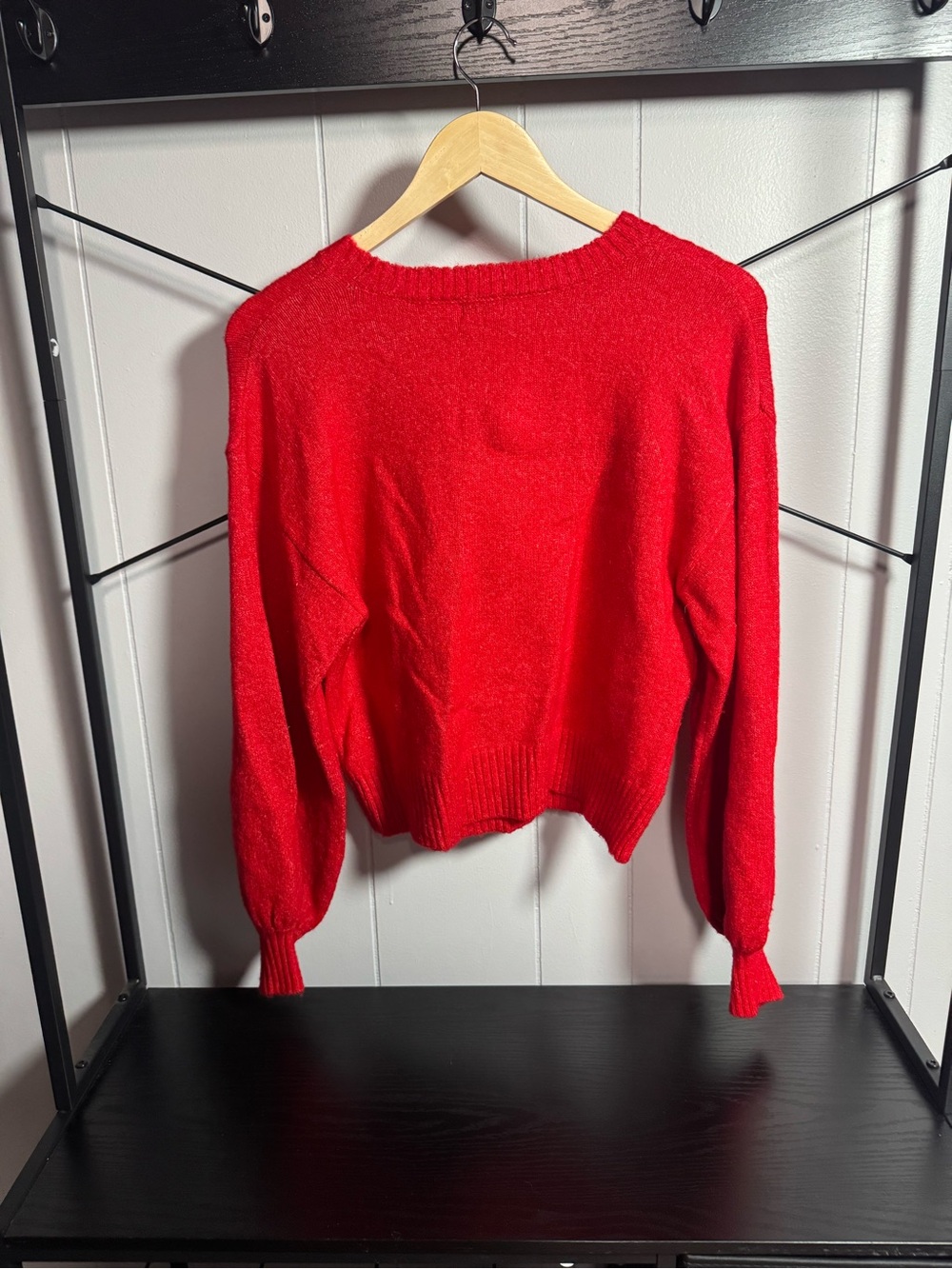miami Red Scoop Neck Sweater